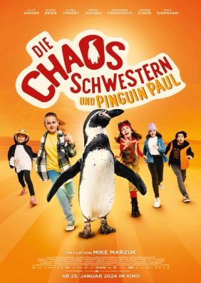 Plakatmotiv: Die Chaosschwestern und Pinguin Paul